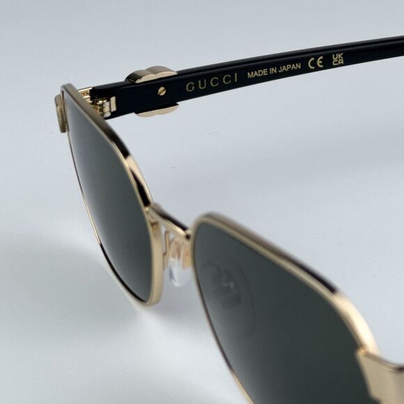 NEW Gucci GG1593S 001 Gold Grey Geometric Unisex Sunglasses GG 1593S - Picture 5 of 13